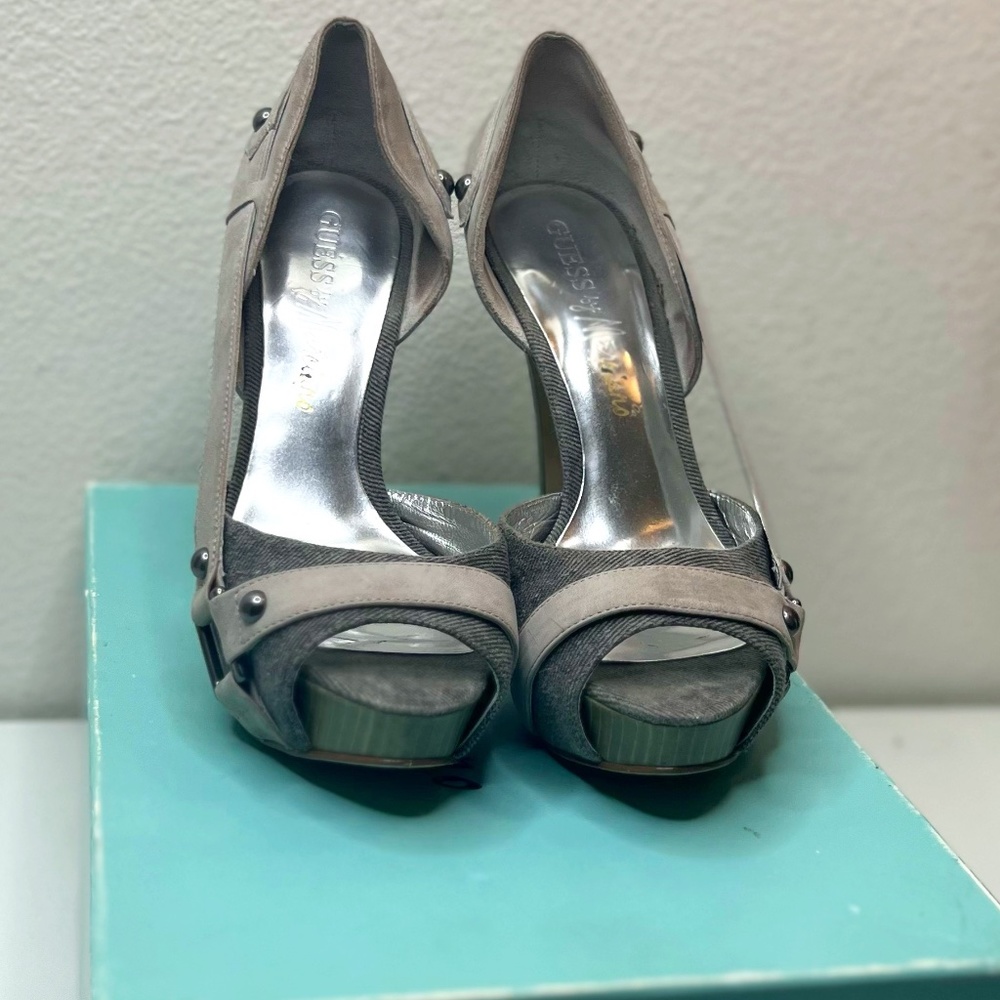 Marciano by Guess Kira Gray Multi Leather Pumps Size 7